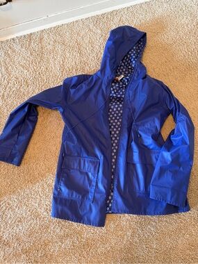 Women’s Waterproof Hooded Raincoat in Royal Blue